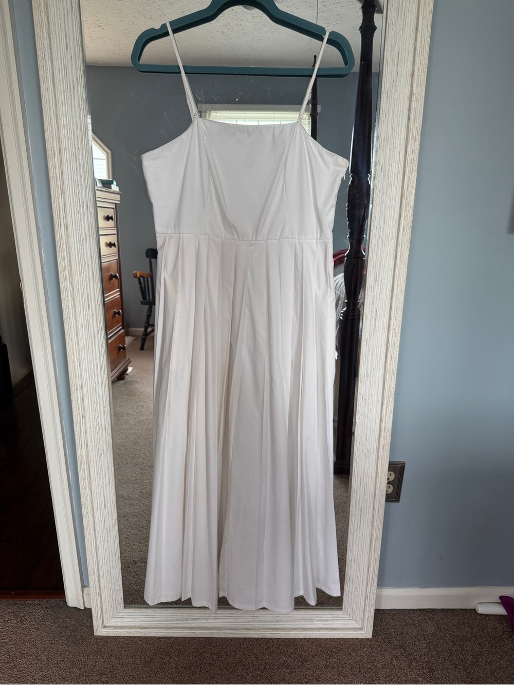 A New Day - Classic White Spaghetti Strap Maxi SunDress - 10